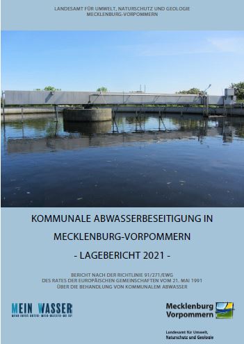 Titelblatt Kommunale Abwasserbeseitigung in MV Lagebericht 2021