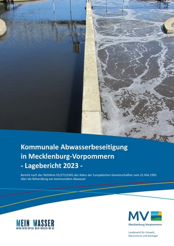Titelblatt Kommunale Abwasserbeseitigung in MV Lagebericht 2023