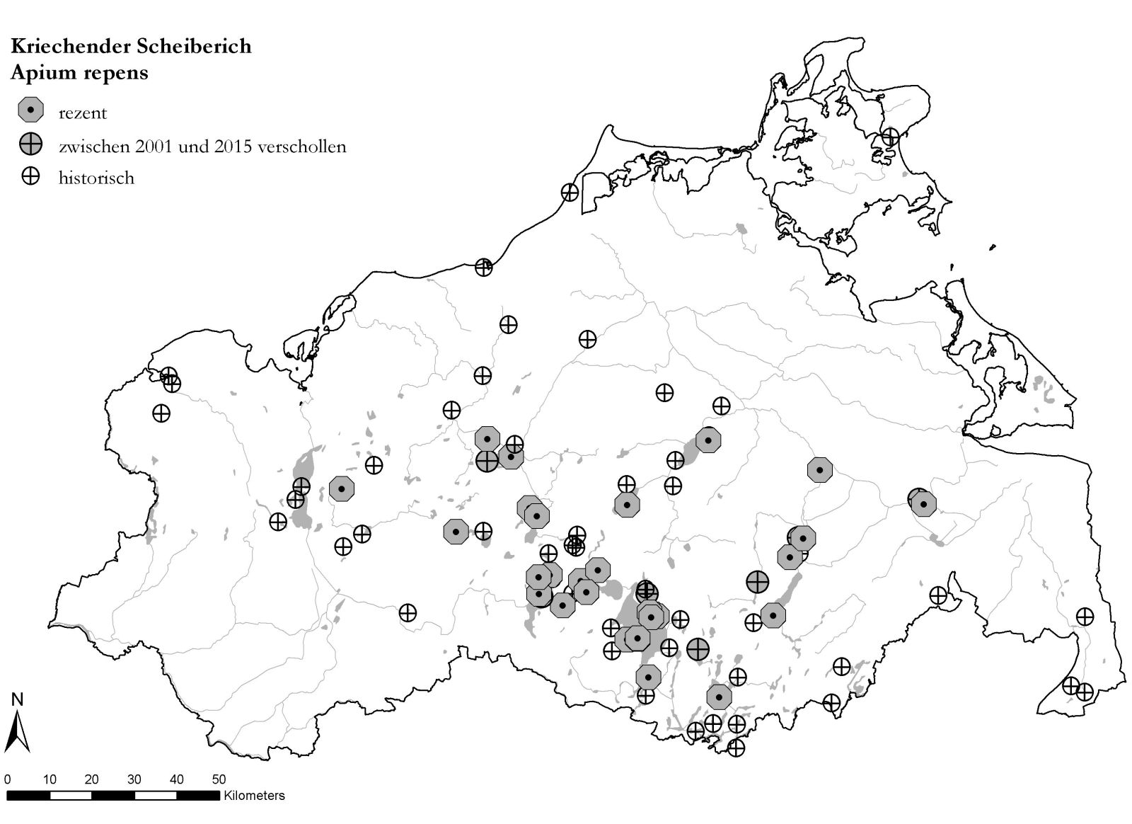 Verbreitung Kriechender Sellerie